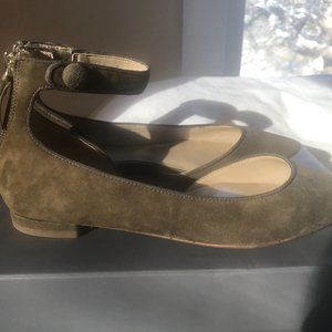 Ann Taylor Suede Dorsay Flats- Like New